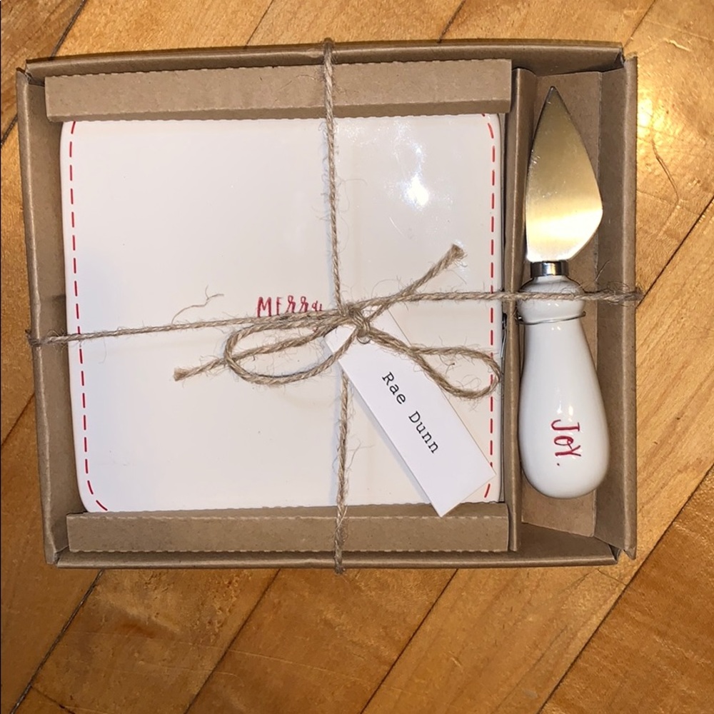 Rae Dunn Cheese Plate & Knife